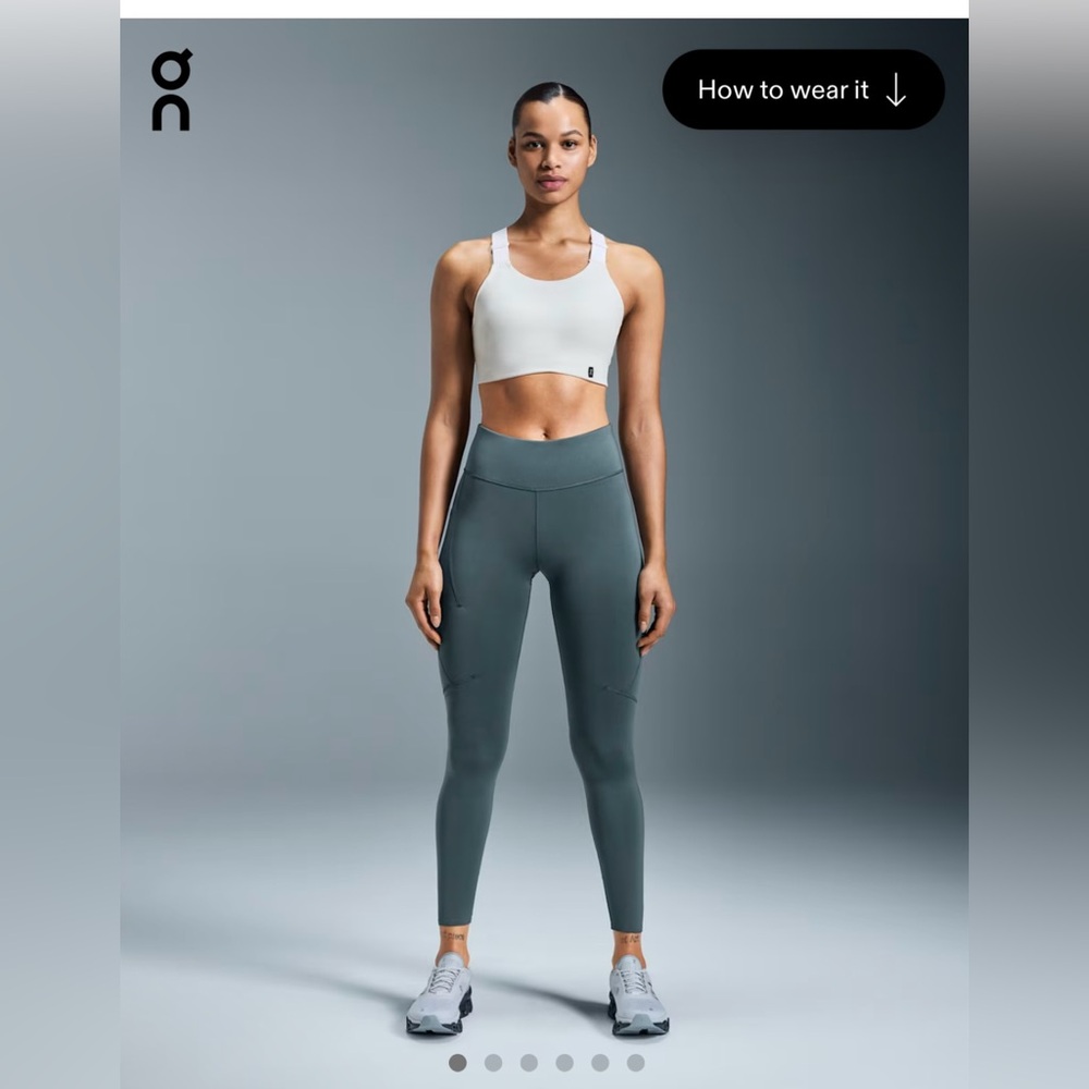 NWT π ON CLOUD Climate Performance Flex Bra Running Sports Bra - undyed white - Picture 10 of 14
